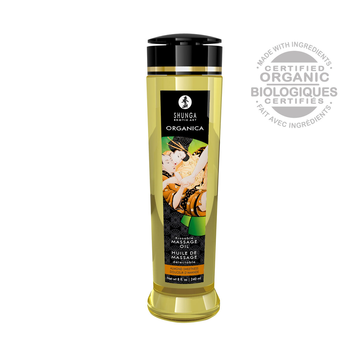 Ekologisk massageolja med mandelarom (Almond Sweetness) Amour Shunga 240 ml
