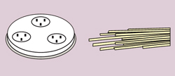 Form "spaghetti Chitarra" 2x2 mm för CBF0003