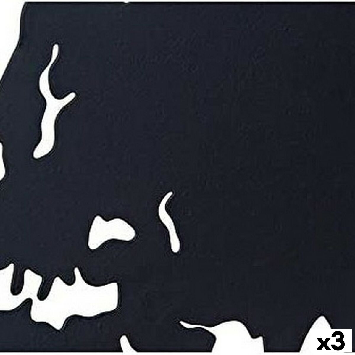 Prydnadsfigur DKD Home Decor Världskarta Svart Koppar Vit 40 x 1 x 40 cm (3 Delar) - 17