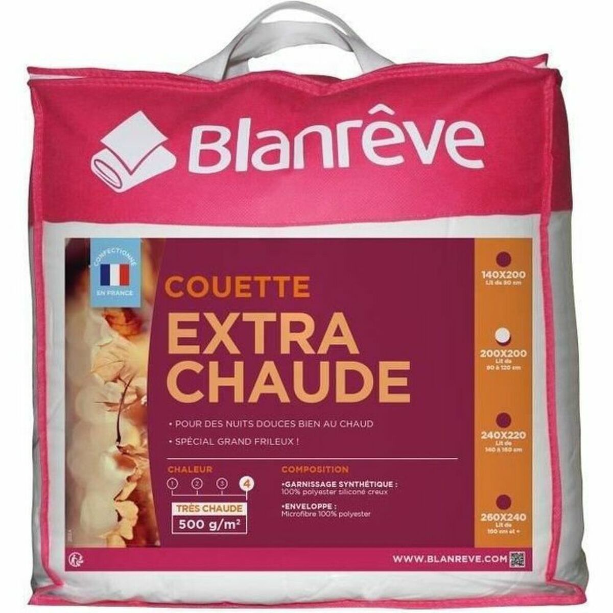 Täcke Blanreve Vit 500 g/m² 200 x 200 cm - 2