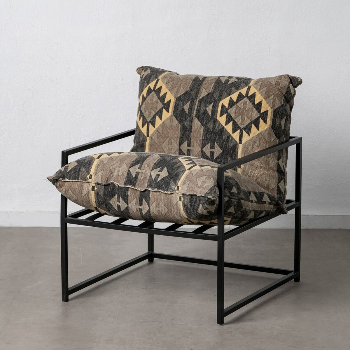 Fåtölj Svart Beige-brun (taupe) 70 x 84 x 86 cm - 2