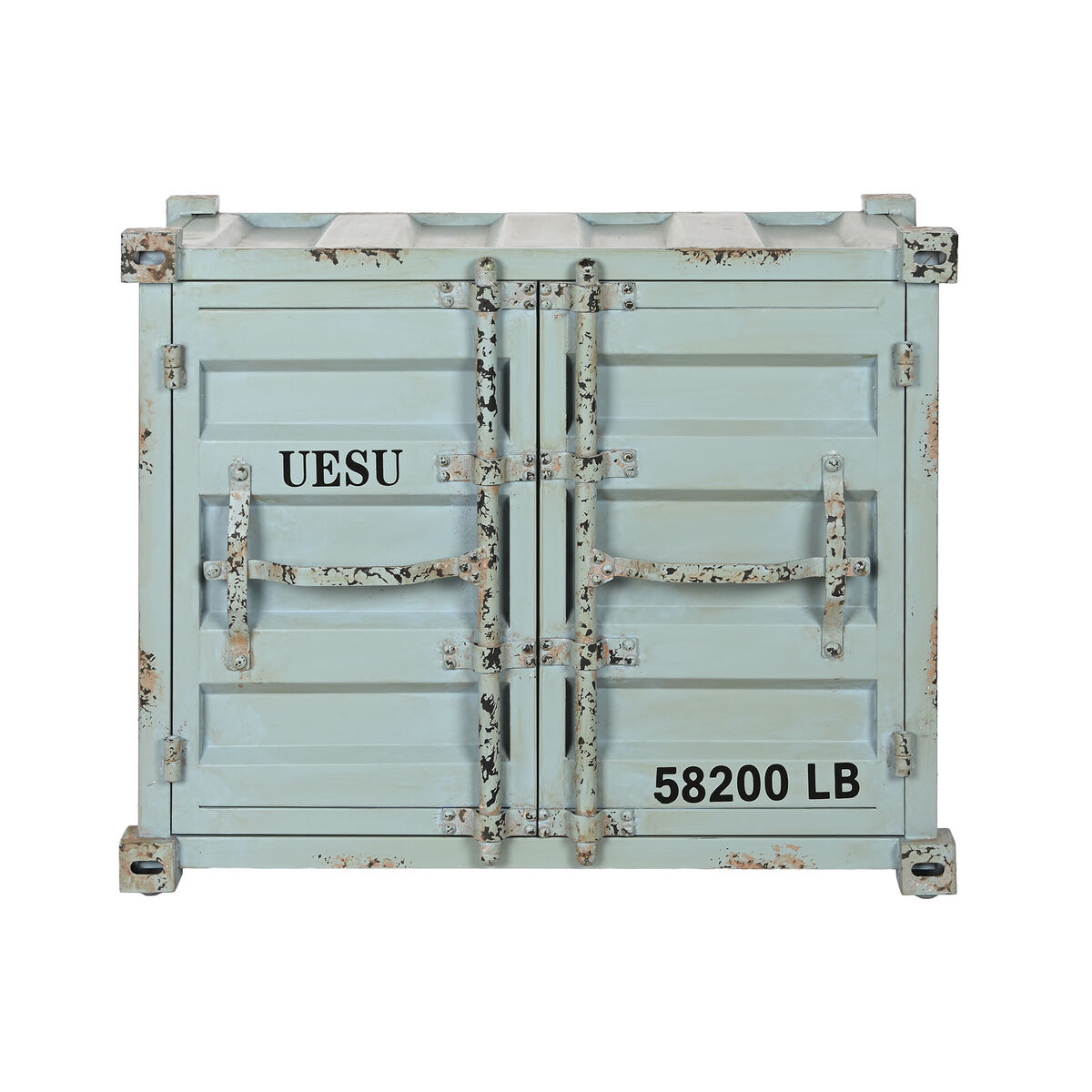 Flaskställ Home ESPRIT Turkos Metall Trä MDF 77 x 37 x 64 cm - 3