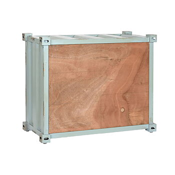 Flaskställ Home ESPRIT Turkos Metall Trä MDF 77 x 37 x 64 cm