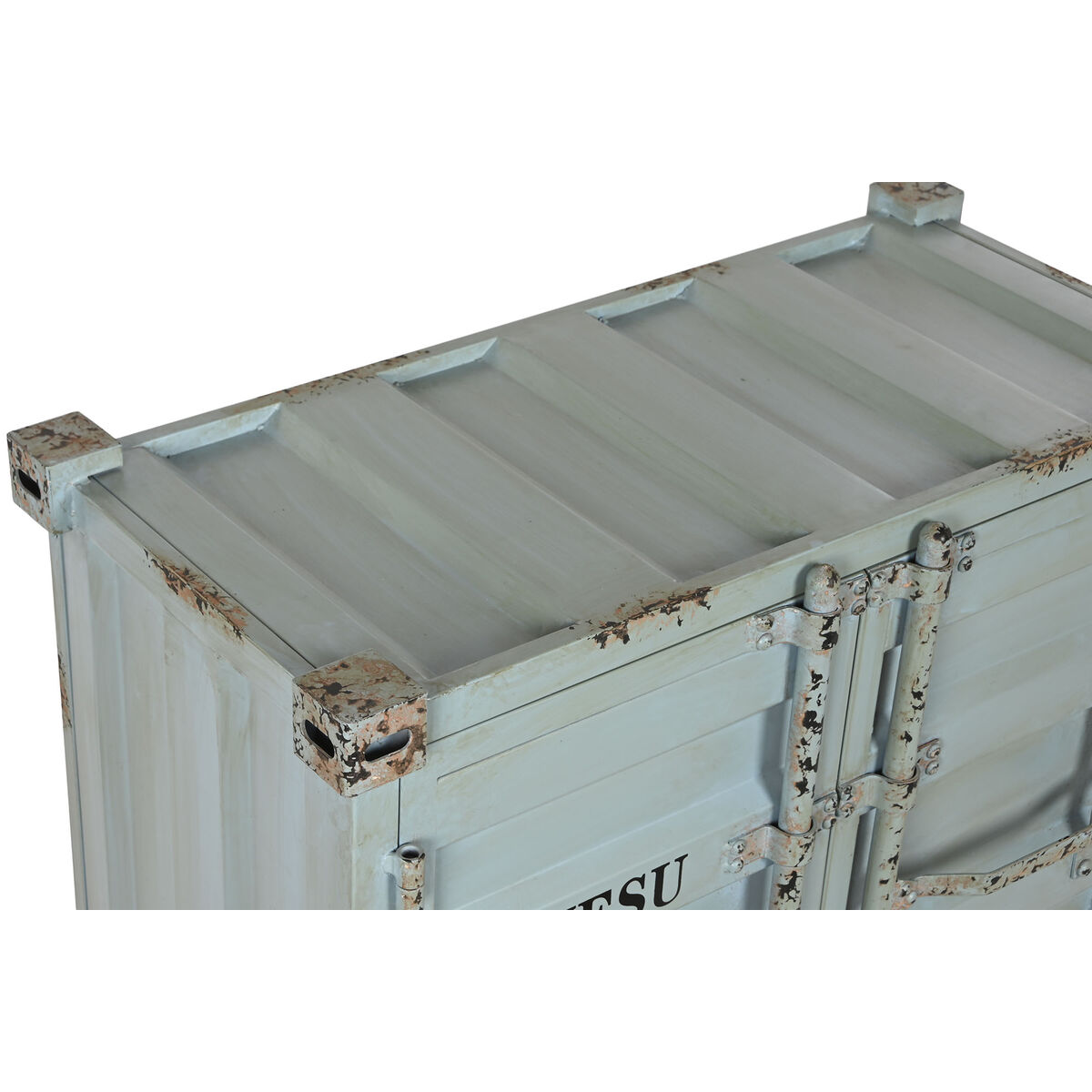Flaskställ Home ESPRIT Turkos Metall Trä MDF 77 x 37 x 64 cm - 9