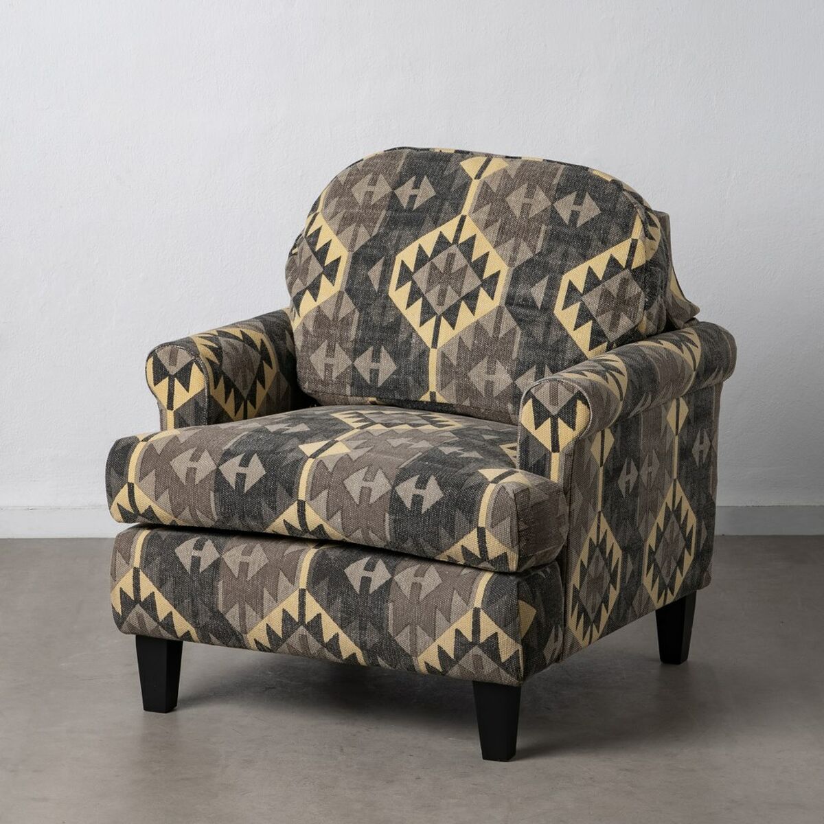 Fåtölj Svart Beige-brun (taupe) 91 x 90 x 95 cm - 2