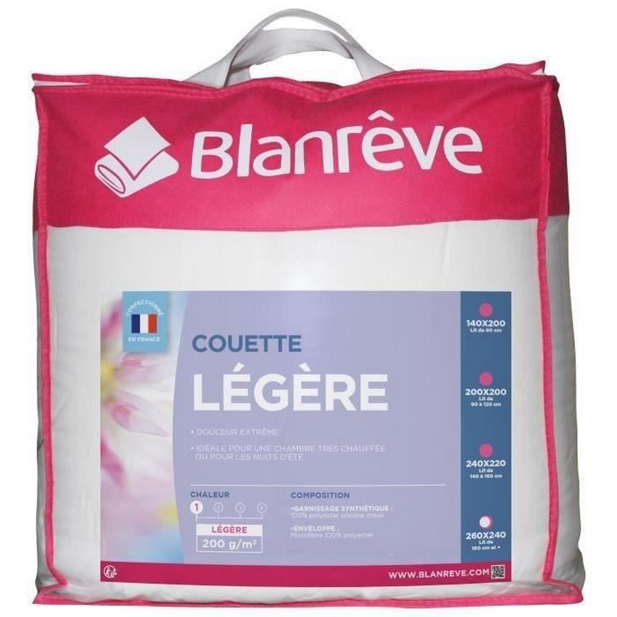 Duntäcke Blanreve Belysning Mikrofiber Vit 200 g/m² 240 x 260 cm - 3