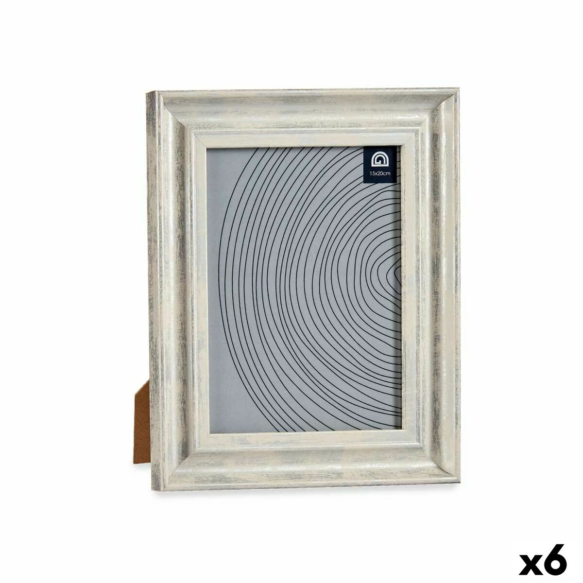 Fotoram Brun Silvrig Trä Glas Plast 21 x 2 x 26 cm (6 antal)