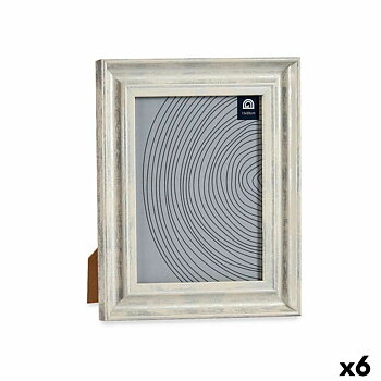 Fotoram Brun Silvrig Trä Glas Plast 21 x 2 x 26 cm (6 antal)