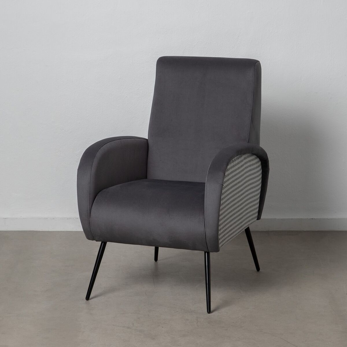 Fåtölj Svart Grå 68 x 97 x 86 cm - 2