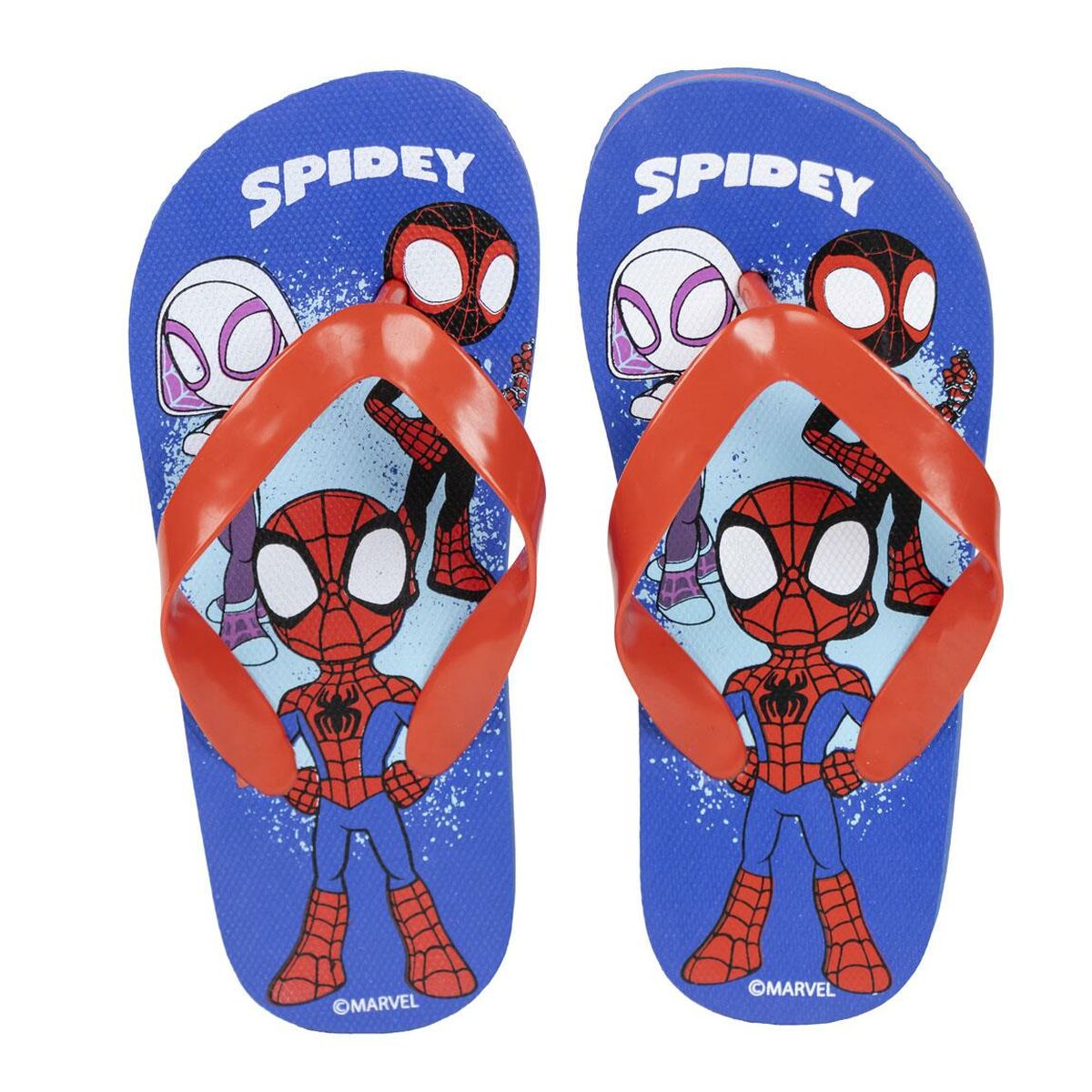 Strandtofflor för barn Spidey Blå