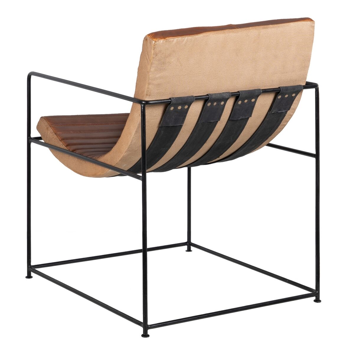 Fåtölj Brun Svart 58 x 68 x 75 cm - 4