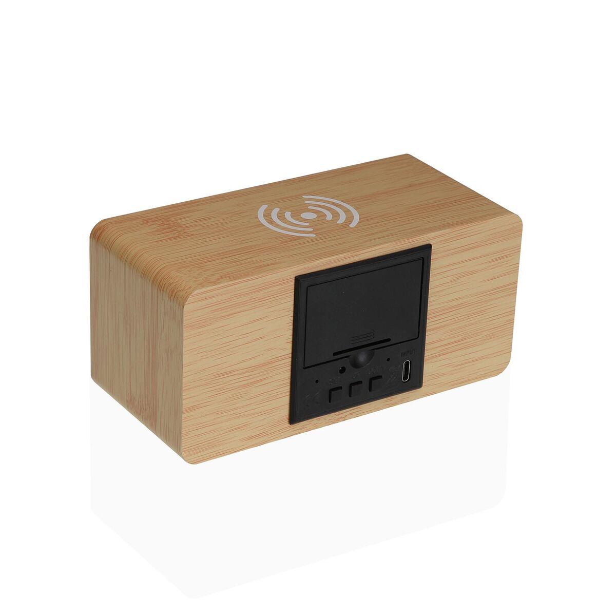 Väckarklocka Versa Trä MDF Minimalistisk 7 x 7 x 15 cm - 3