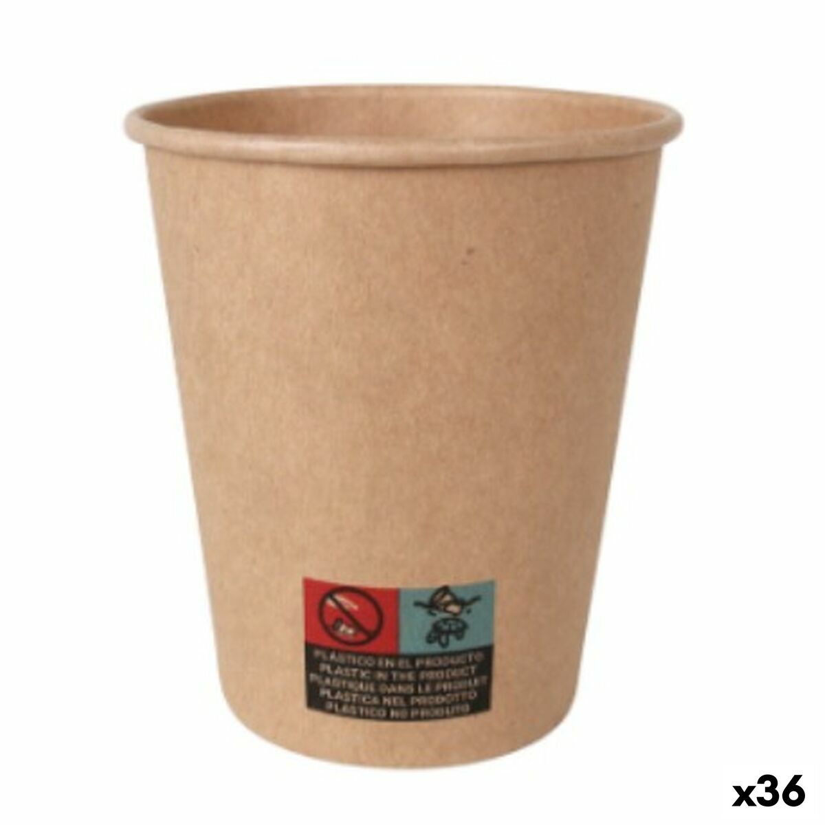 Glasset Algon Papp Engångsanvändning 36 antal 250 ml (15 Delar) - 3