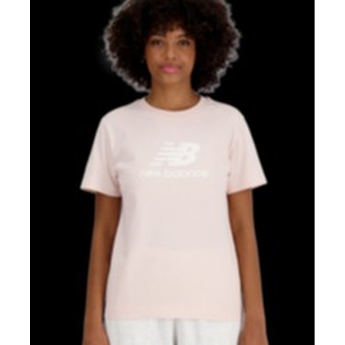 T-shirt med kortärm Dam New Balance ESSENJERSEY LOGO WT41502 OUK Rosa - 2