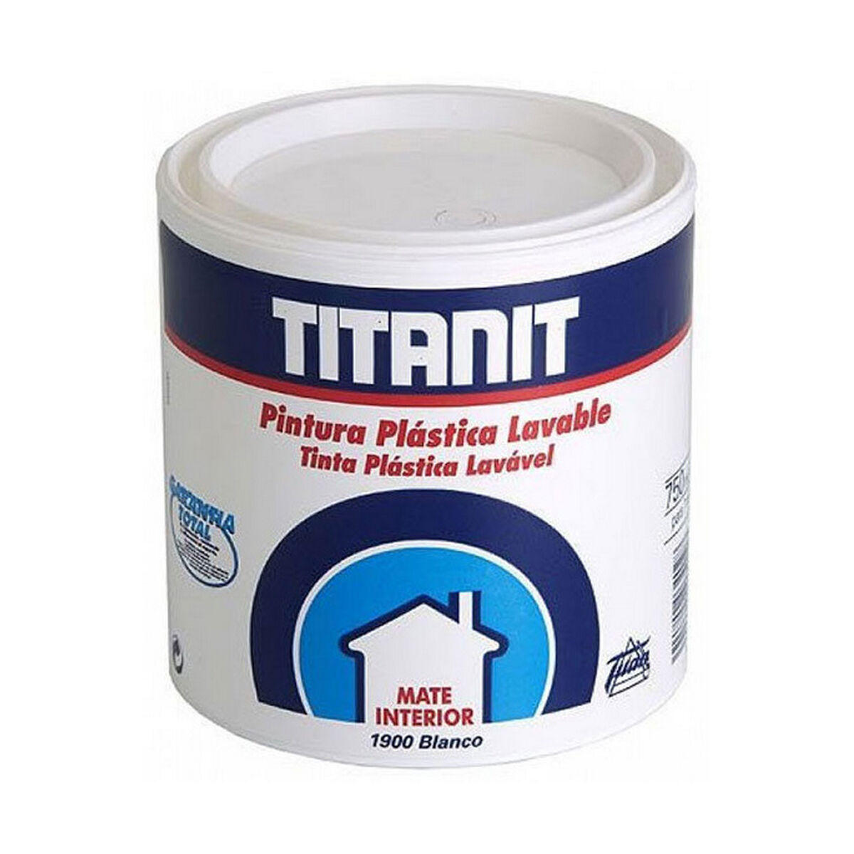 Måla Titanlux Titanit 029190034 Tak Vägg Tvättbar Vit 750 ml Matt - 2