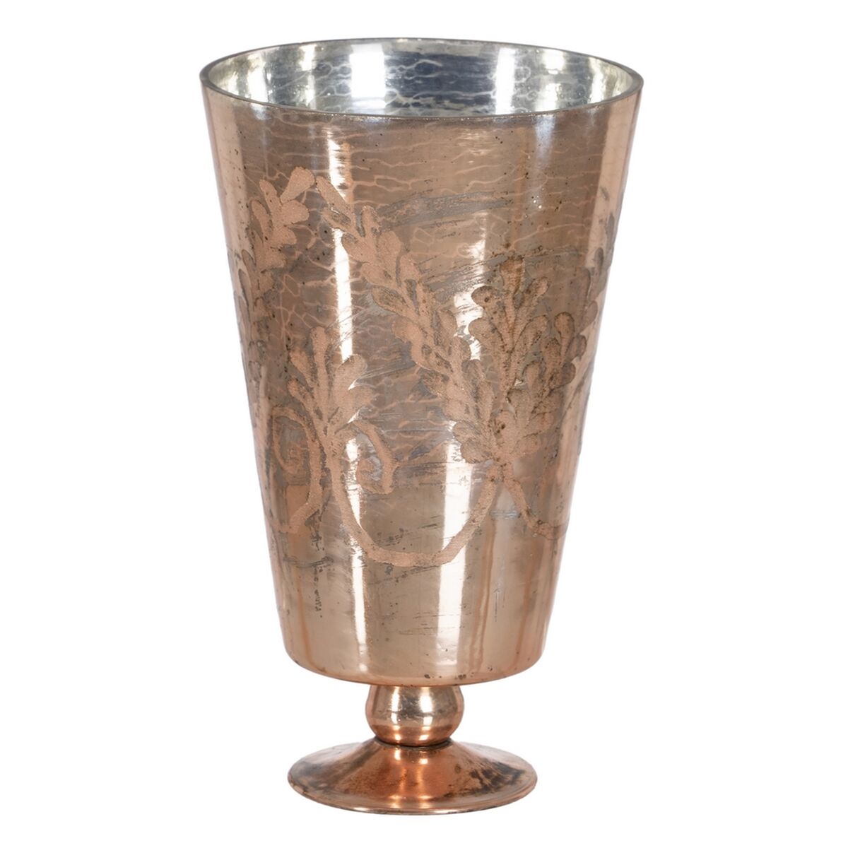 Vas Koppar Glas Vinglas 18 x 18 x 31 cm