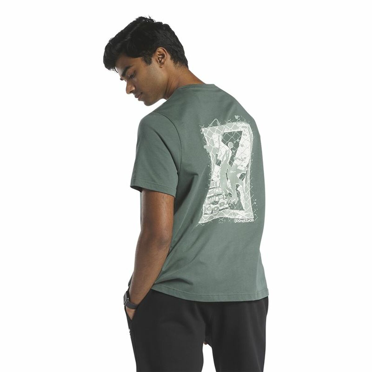 T-shirt med kortärm Herr Reebok Graphic Series Grön - 8