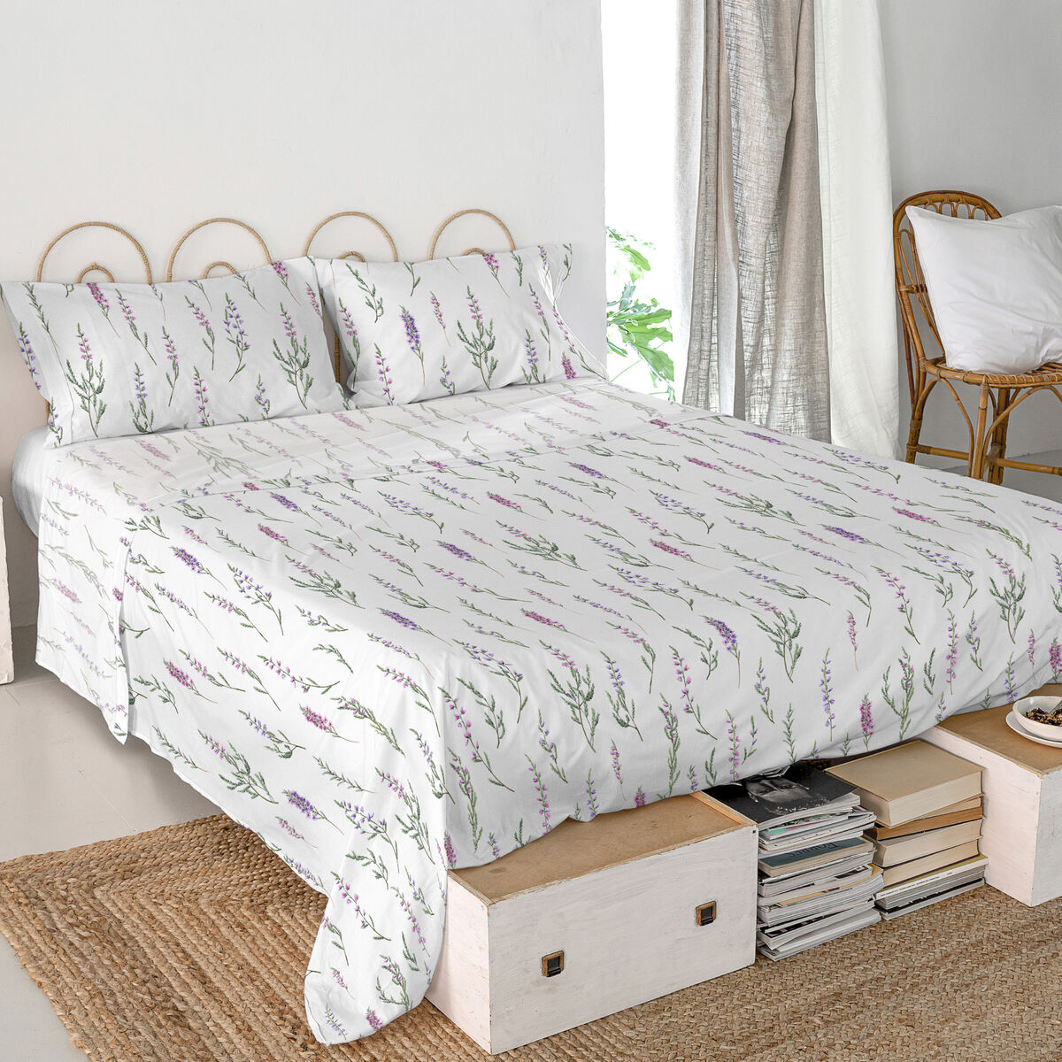 Bäddset HappyFriday Lavender Multicolour Säng 150/160 - 2