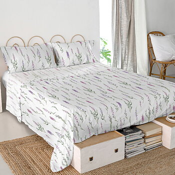 Bäddset HappyFriday Lavender Multicolour Säng 150/160