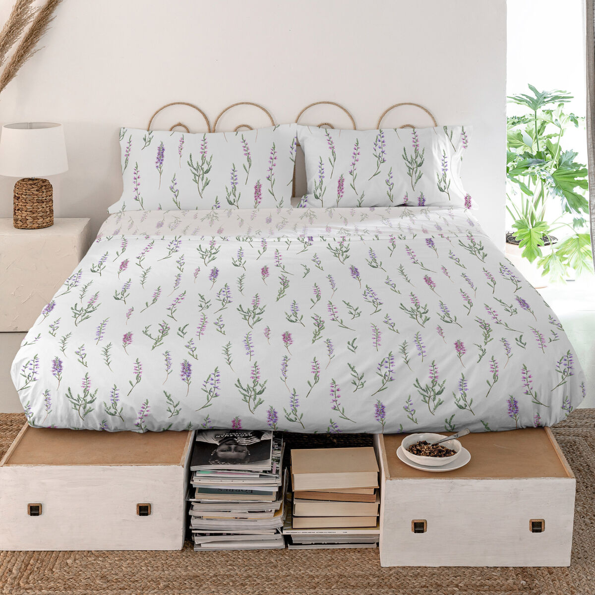 Bäddset HappyFriday Lavender Multicolour Säng 150/160 - 4
