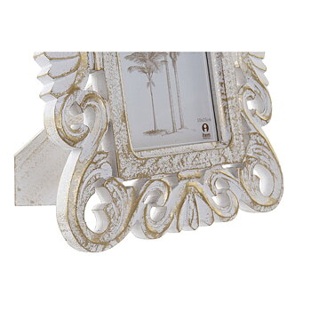 Fotoram DKD Home Decor Vit Trä Glas Trä MDF 21 x 2,5 x 27 cm