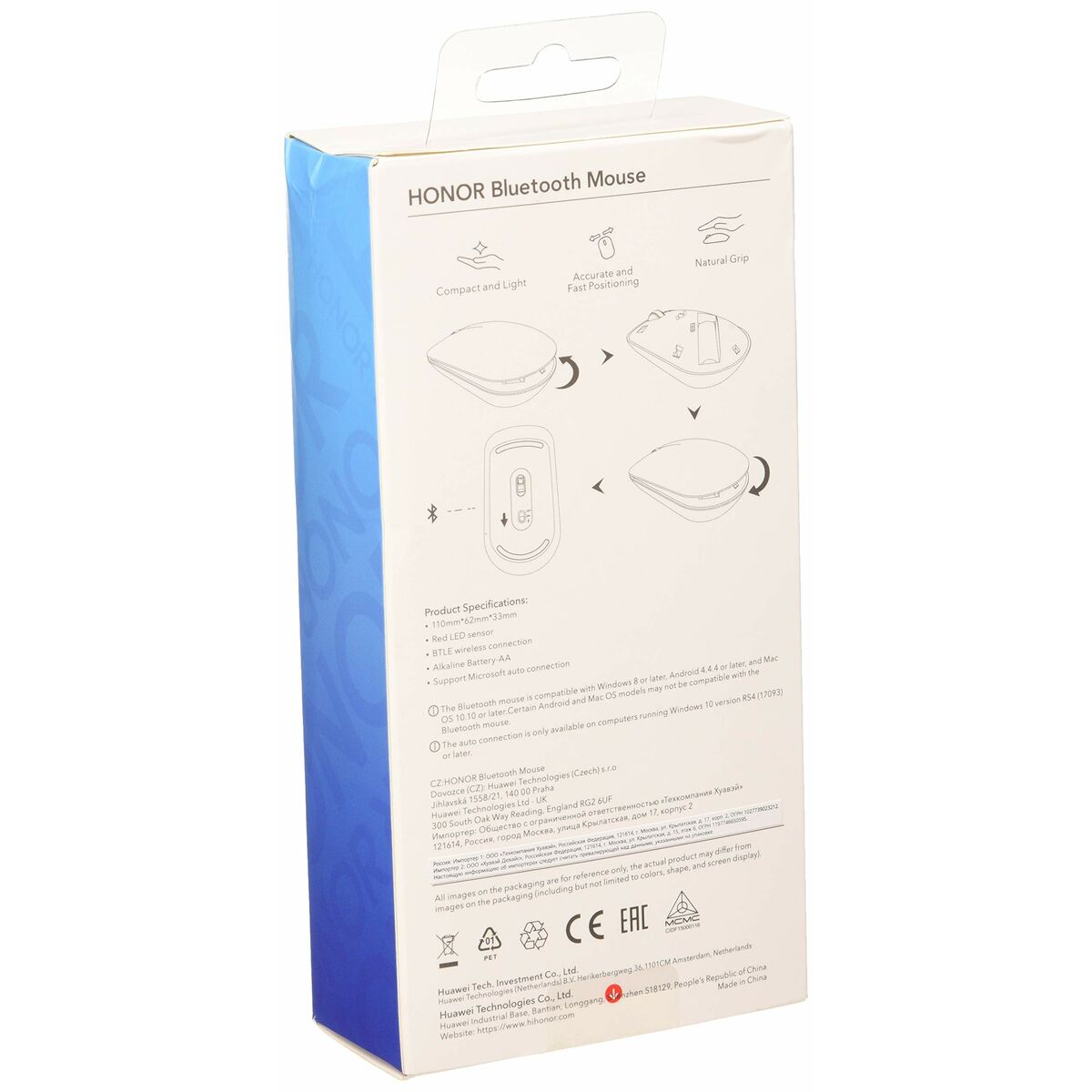 Trådlös Mus Bluetooth Honor HONMOUSE Svart - 4