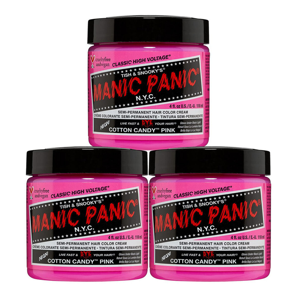 Permanent färg Classic Manic Panic ?HCR 11004 Cotton Candy Pink (118 ml) - 4