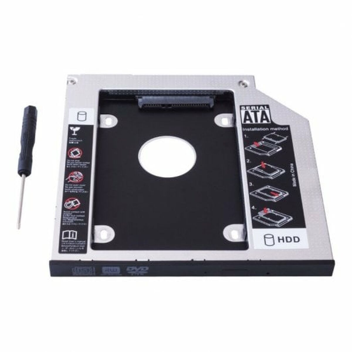HDD/SSD SATA Optisk enhetsadapter Unykach Unykach Adaptador HDD/SSD 2.5 12.7mm 2,5" - 4