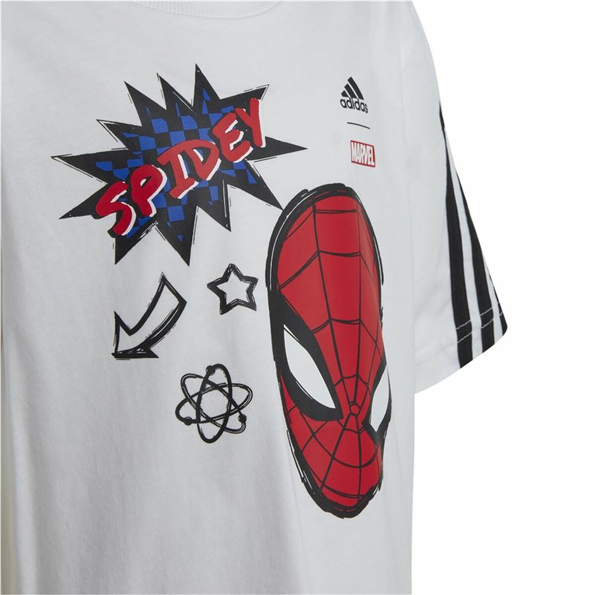 Barn T-shirt med kortärm Adidas Spider-Man Vit - 4