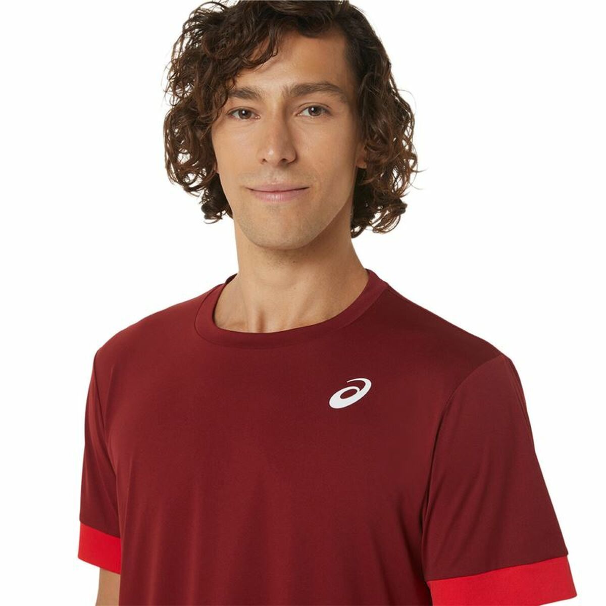 T-shirt med kortärm Herr Asics Court Mörkröd Tennis - 4