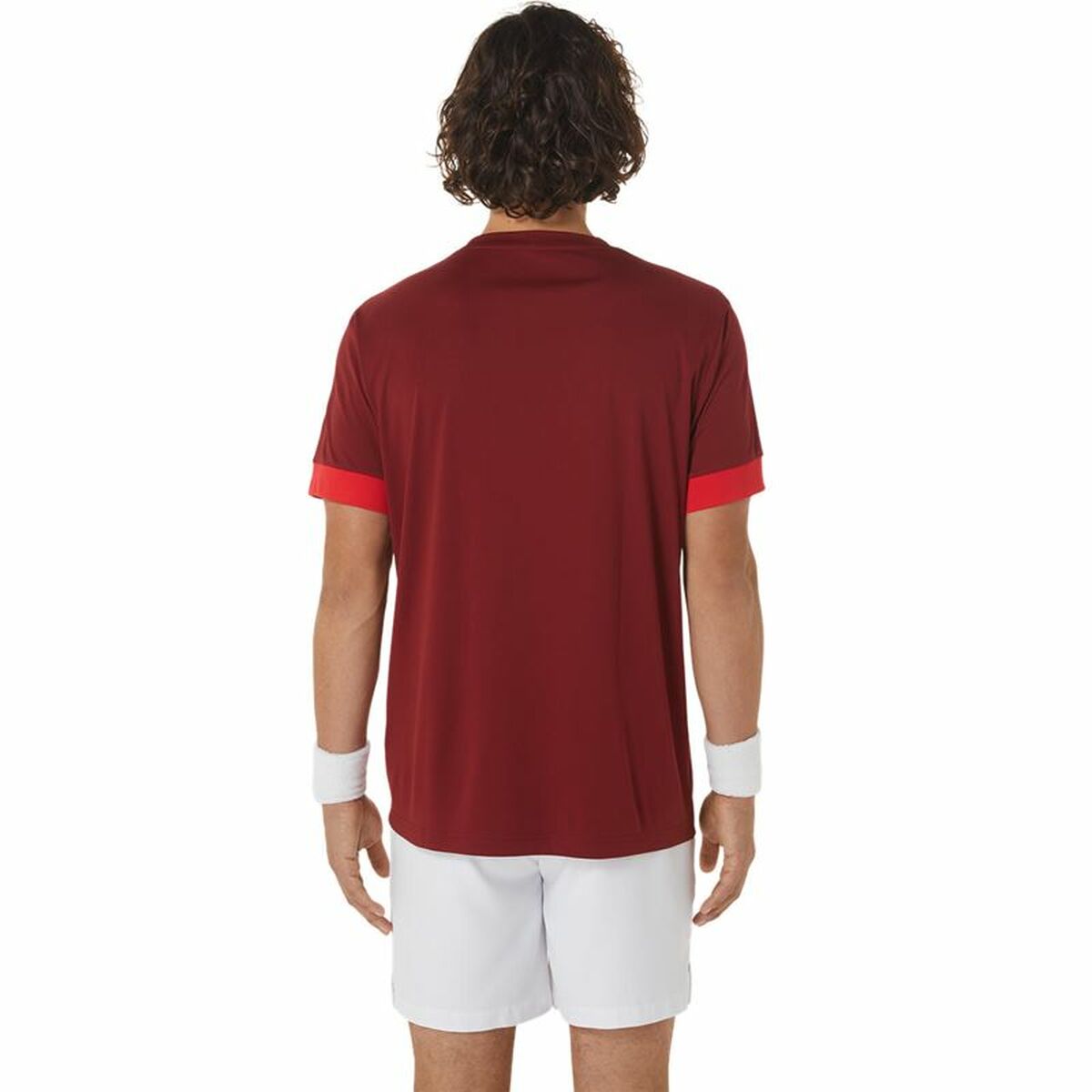 T-shirt med kortärm Herr Asics Court Mörkröd Tennis - 2