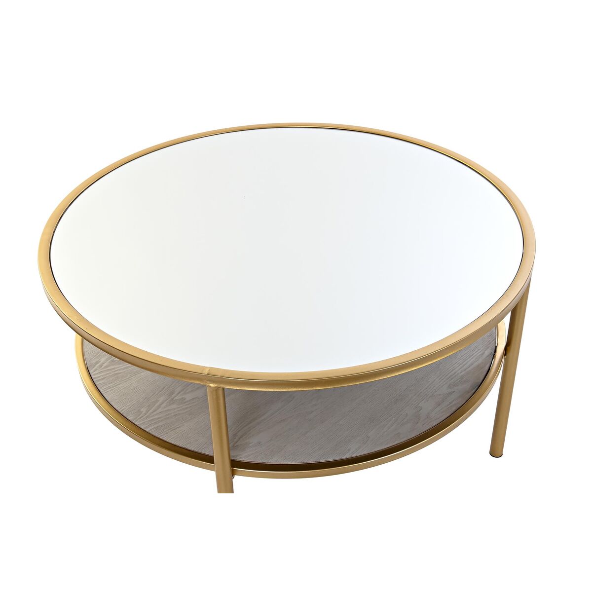 Soffbord DKD Home Decor Glamour Gyllene Metall Speglar 87 x 87 x 48 cm - 4
