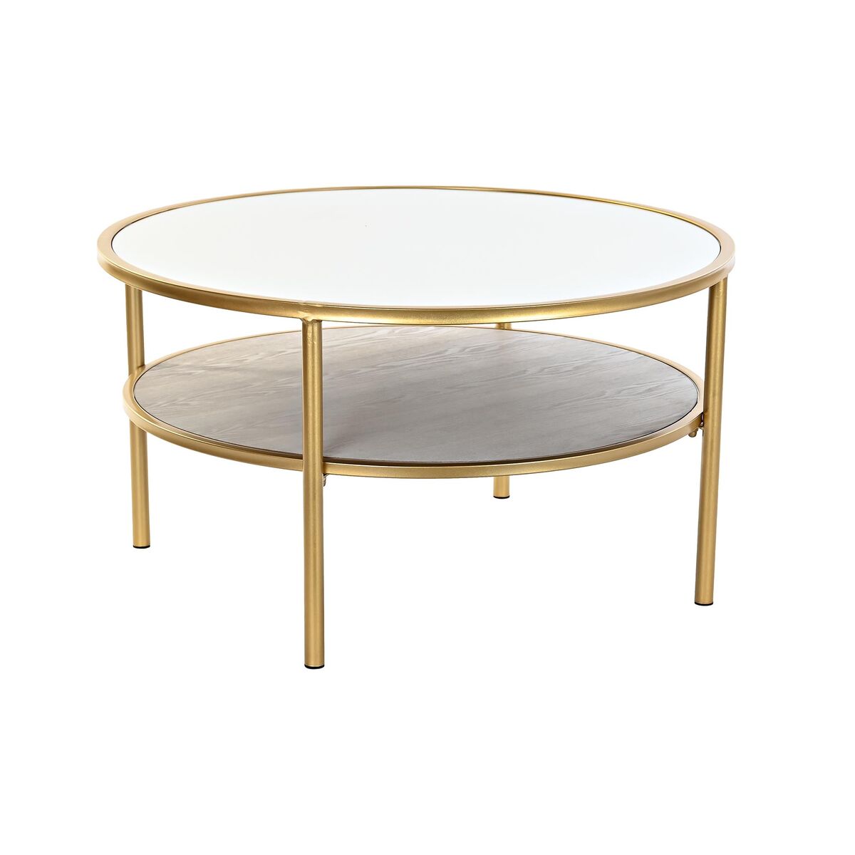 Soffbord DKD Home Decor Glamour Gyllene Metall Speglar 87 x 87 x 48 cm - 3