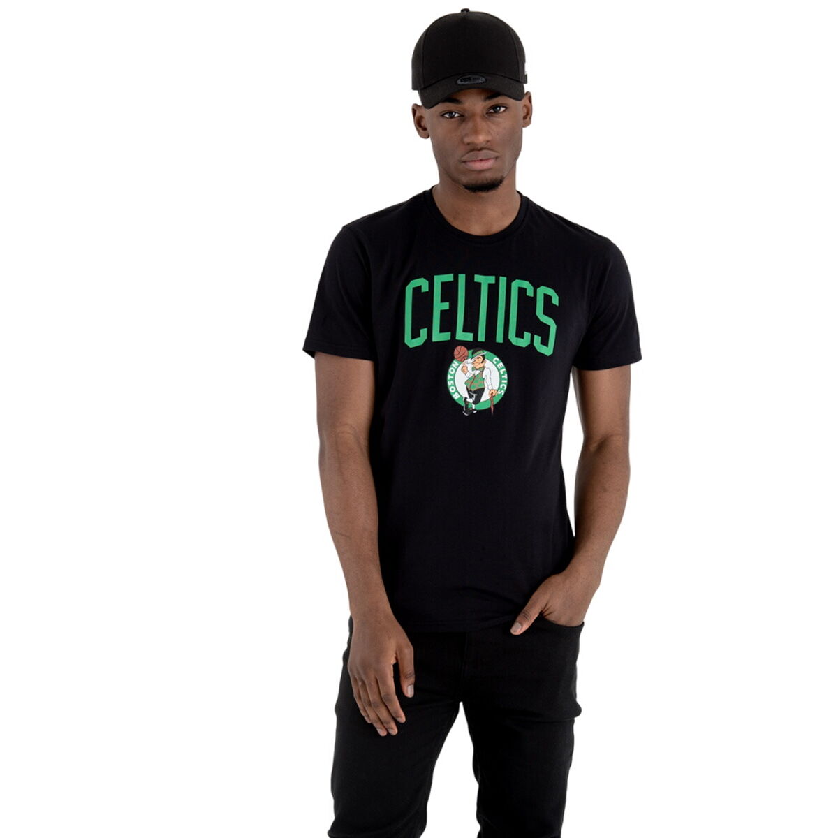 Sporttröja med ärmar New Era NOS NBA BOSCEL 60505459 Svart