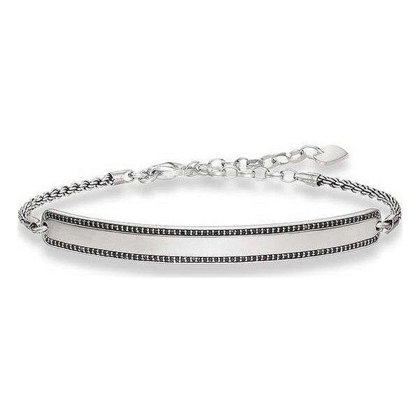 Unisexarmband Thomas Sabo LBA0009-643-11 Silvrig Svart 19 cm 15-18 cm - 2