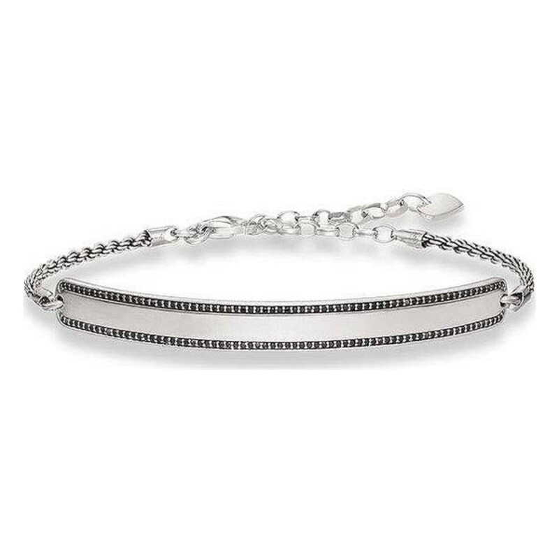Unisexarmband Thomas Sabo LBA0009-643-11 Silvrig Svart 19 cm 15-18 cm - 5