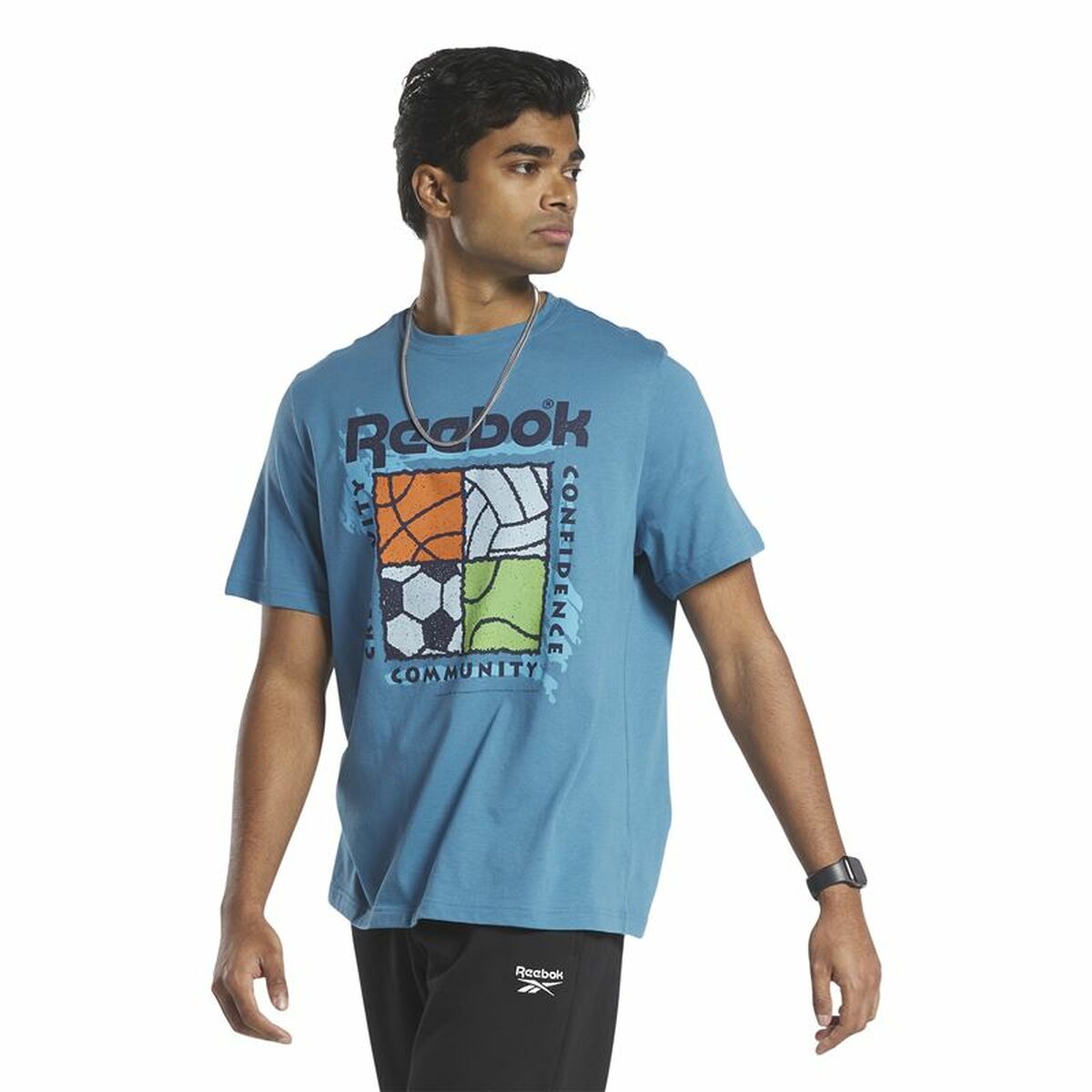 T-shirt med kortärm Herr Reebok GS Rec Center Blå - 5
