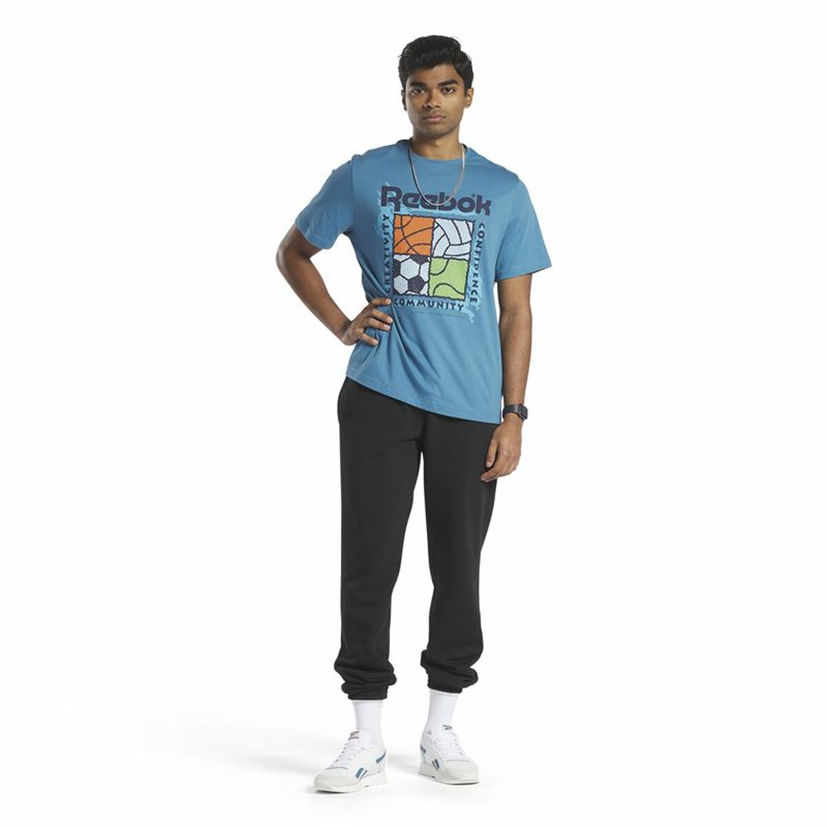 T-shirt med kortärm Herr Reebok GS Rec Center Blå - 3