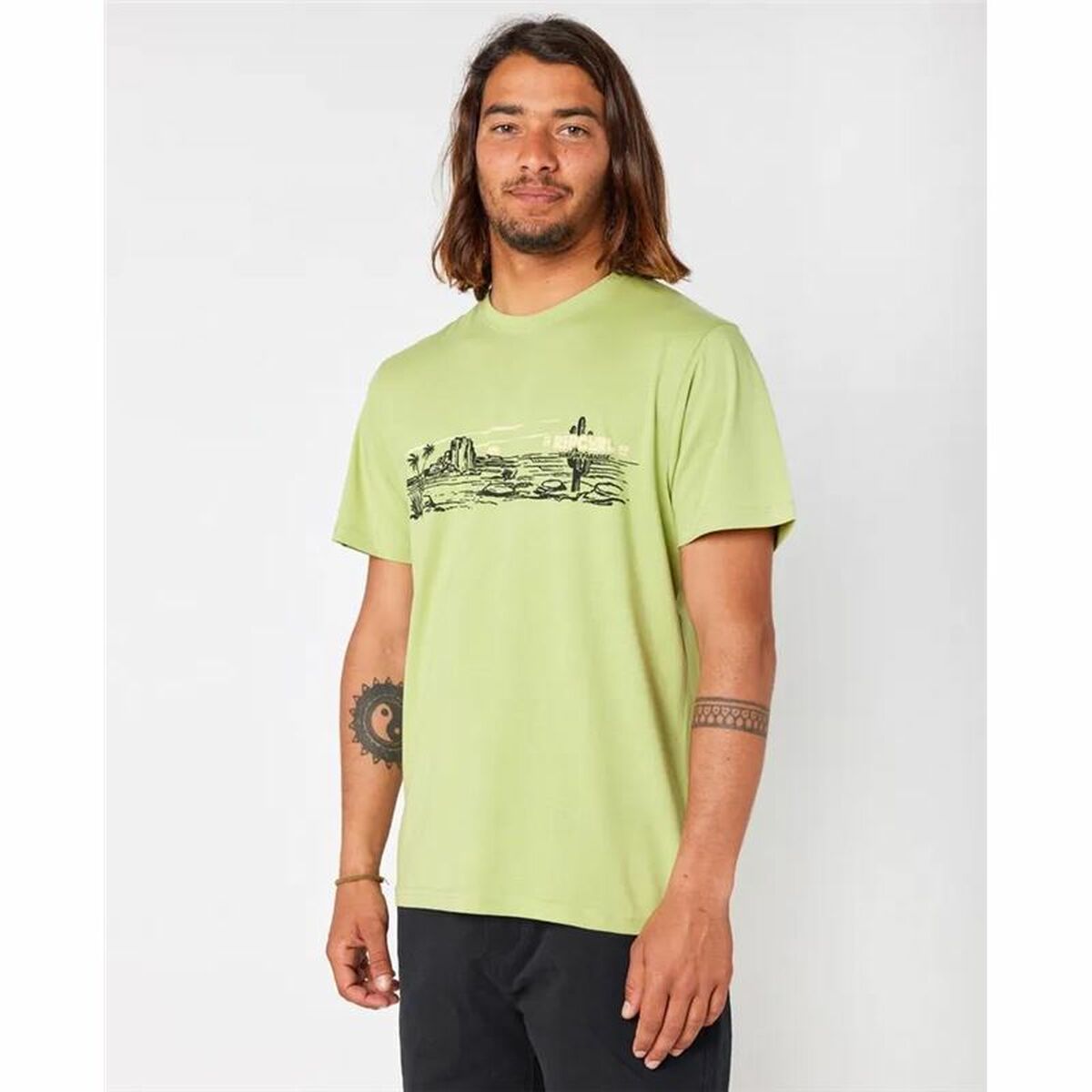T-shirt med kortärm Herr Rip Curl Paradise Land Ljusgrön - 3