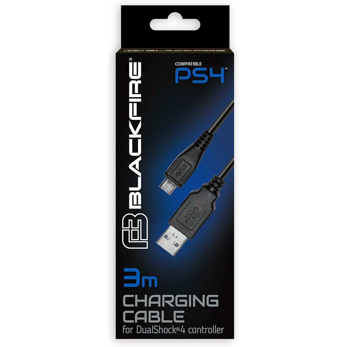 USB-kabel till mikro-USB Blackfire PS4 Svart