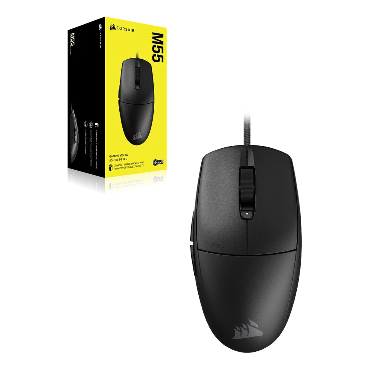 Mus Corsair M55 Svart 16000 dpi - 6