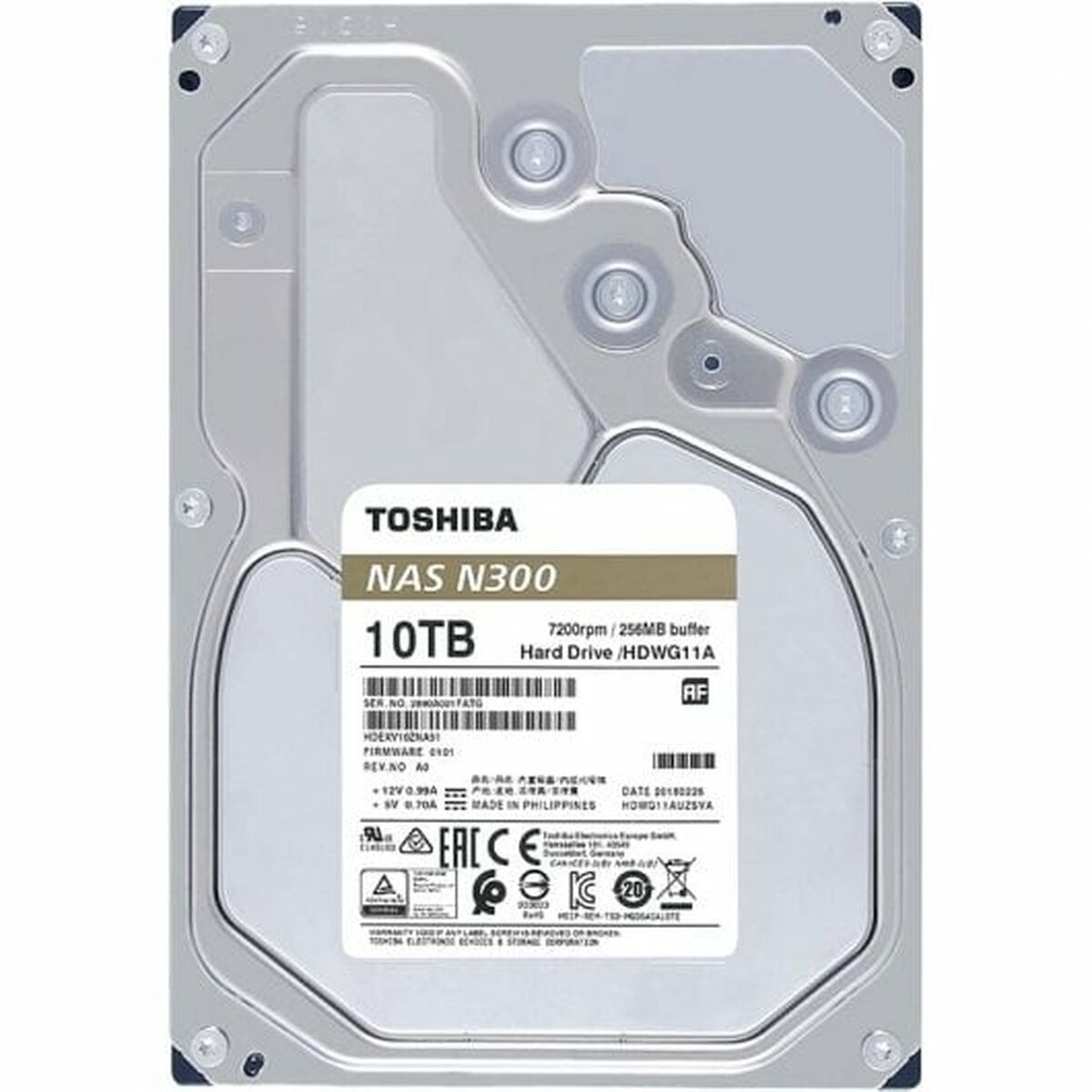 Hårddisk Toshiba HDWG11AUZSVA 10 TB - 6