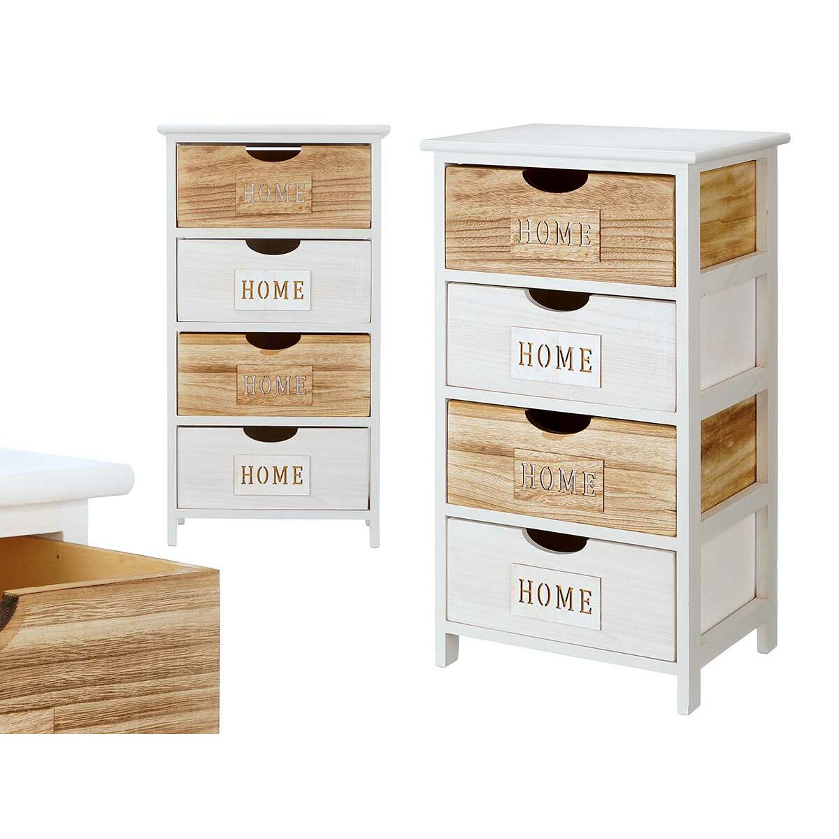 Byrå Gift Decor Home Vit Brun 40 x 73,5 x 29 cm - 2