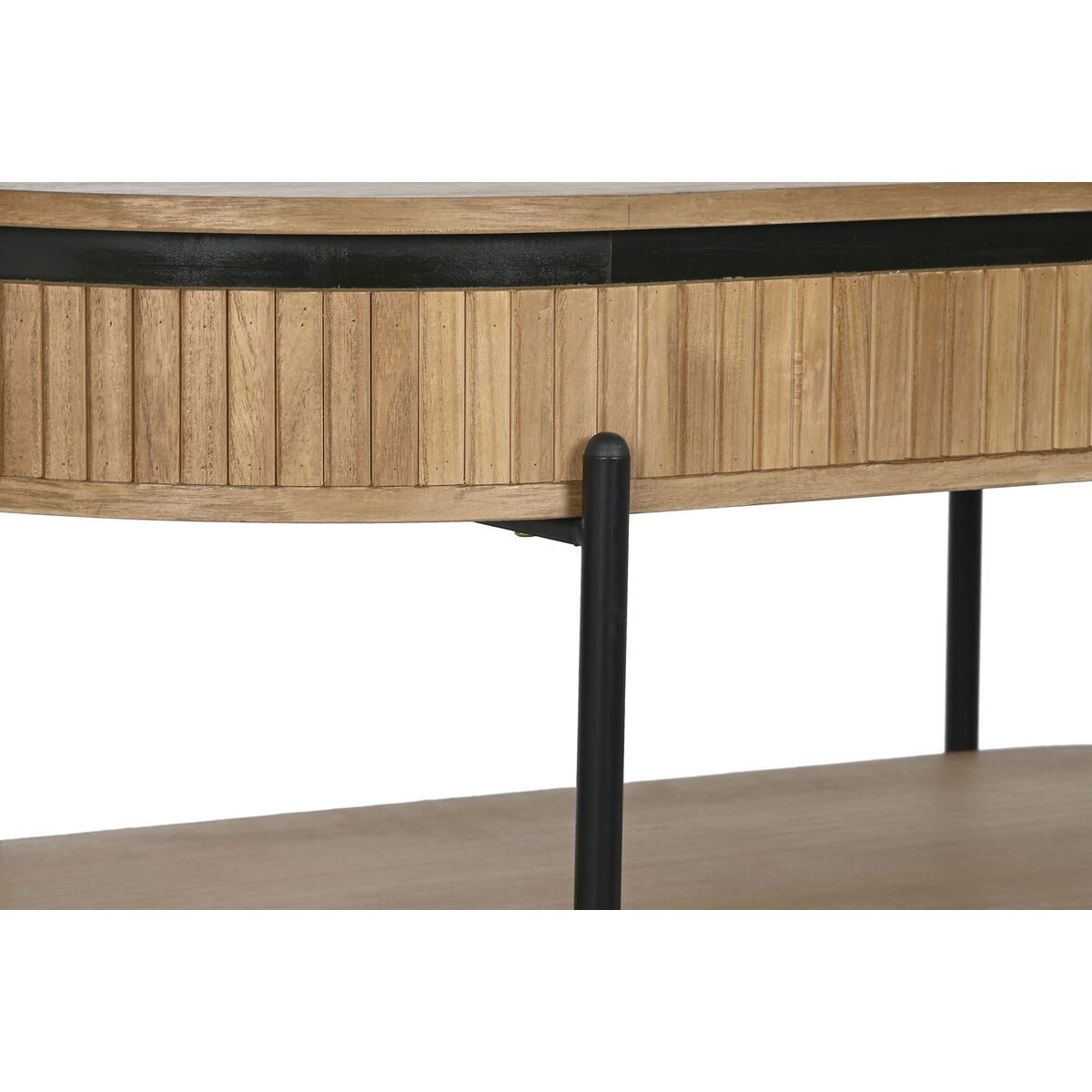 TV-möbler Home ESPRIT Svart Naturell Metall 120 x 64 x 52 cm - 3