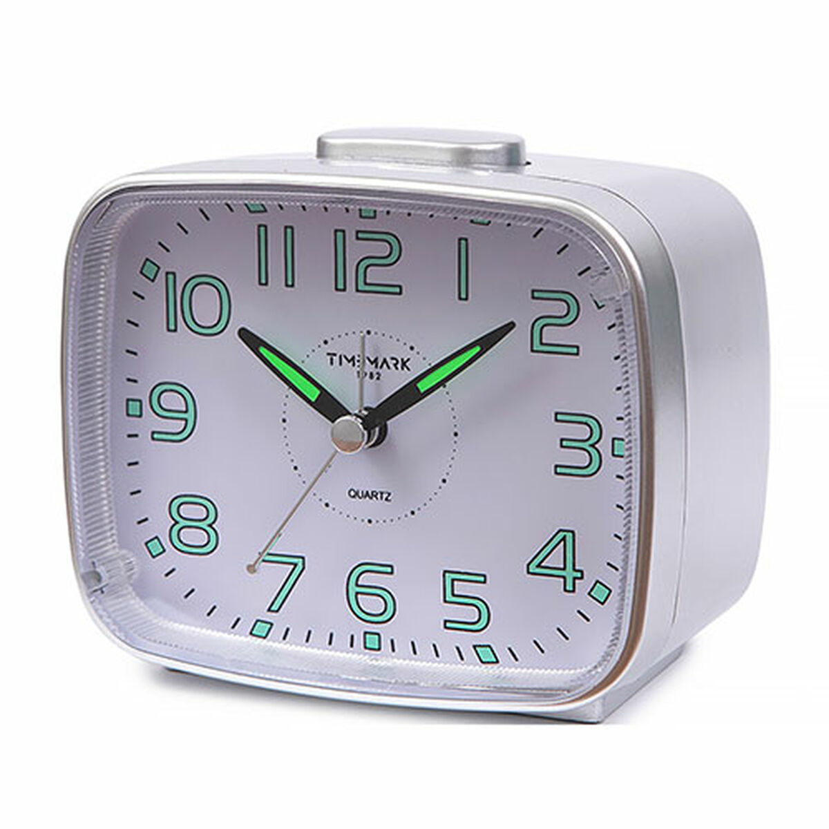 Väckarklocka Timemark 12 x 9,5 x 6,5 cm Traditionell Analog Silvrig