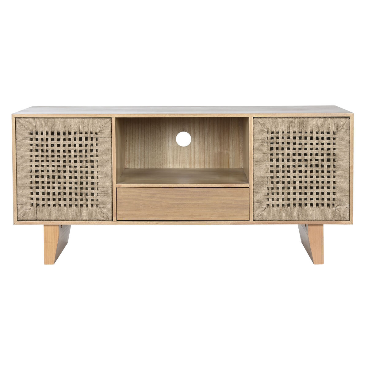 TV-möbler Home ESPRIT Beige Naturell Jute Furu 120 x 40 x 55 cm - 2