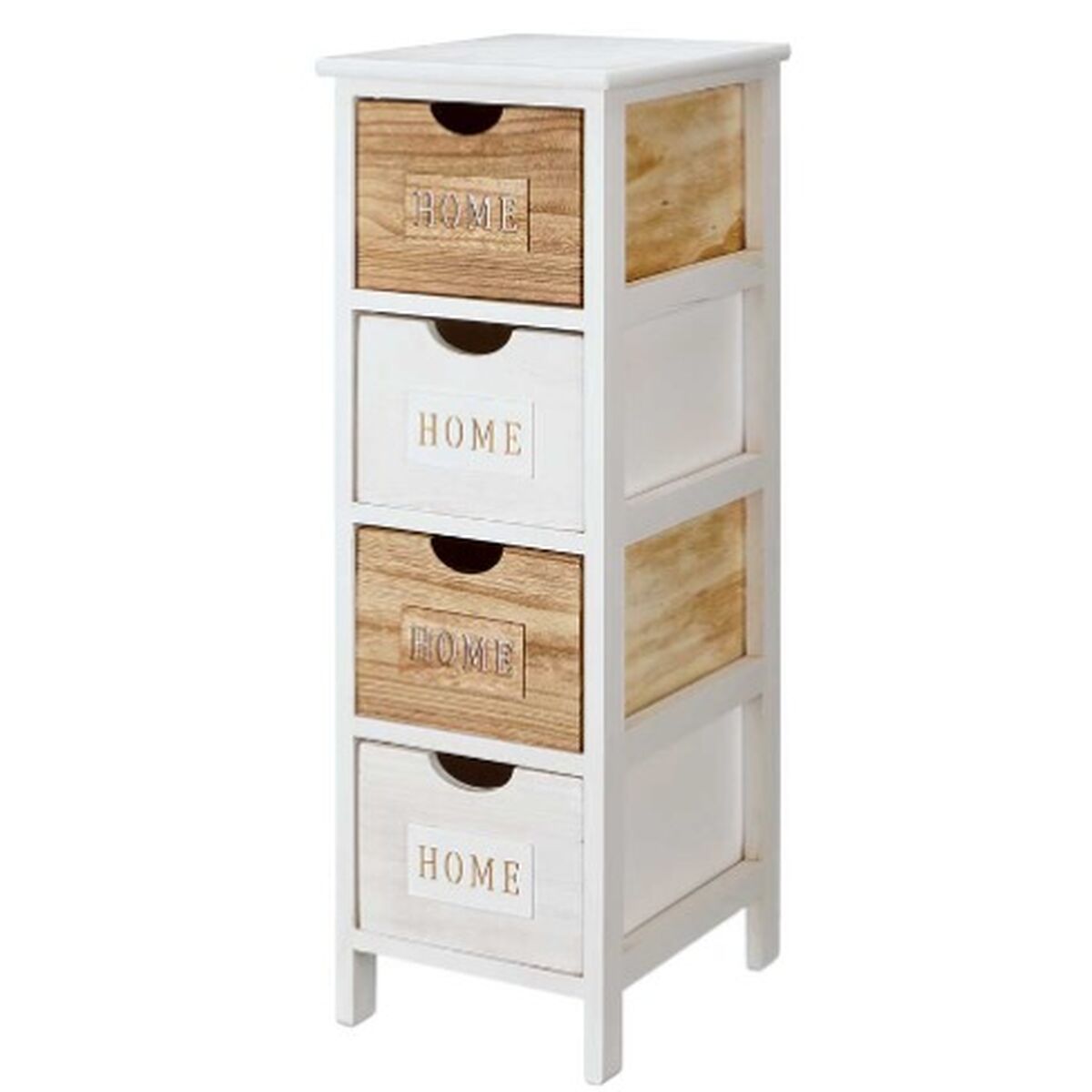 Byrå Gift Decor Home Vit Brun 26 x 81 x 31,6 cm