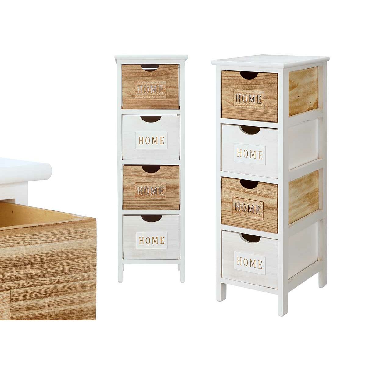 Byrå Gift Decor Home Vit Brun 26 x 81 x 31,6 cm - 2