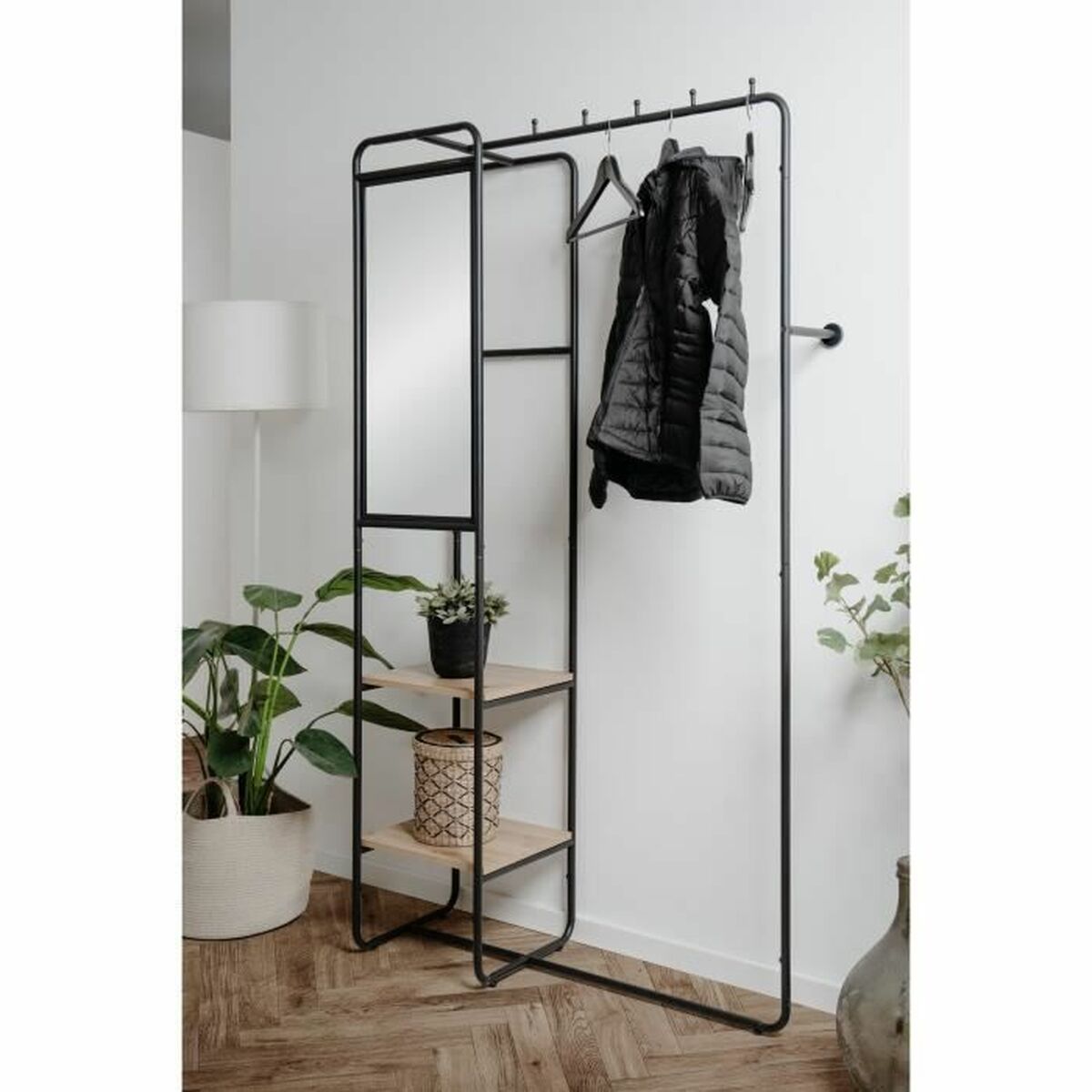 Mottagare Svart 100 x 185 x 37 cm - 3