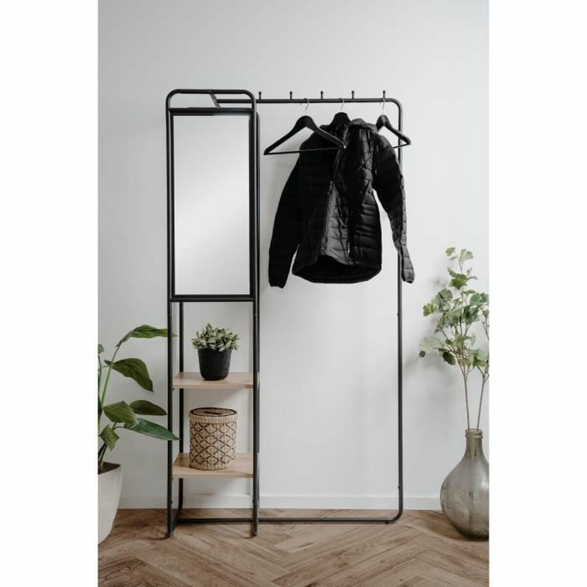 Mottagare Svart 100 x 185 x 37 cm - 2